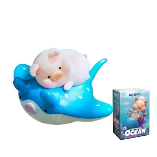 Image of Lulu The Piggy Dreamy Blue Ocean Series Blind Box Action Figures Mystery Box Cute Random Toys Birthday Gift Christmas Collectible Toy for Desktop Ornaments, 1PC