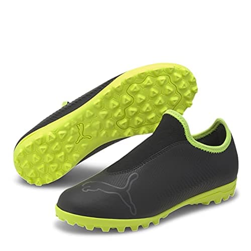 Image of Puma Childrens Finesse Astro Turf Football Boots Black/FluYellow 12 UK Child
