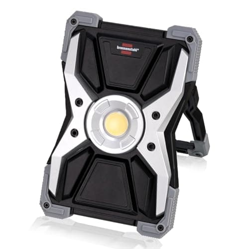 Image of Brennenstuhl Rechargeable LED Work Light Rufus/LED Workshop Light Outdoor (3000lm, 30W, 5 Modes, Powerbank, USB-Charger,Made of die-cast Aluminum)