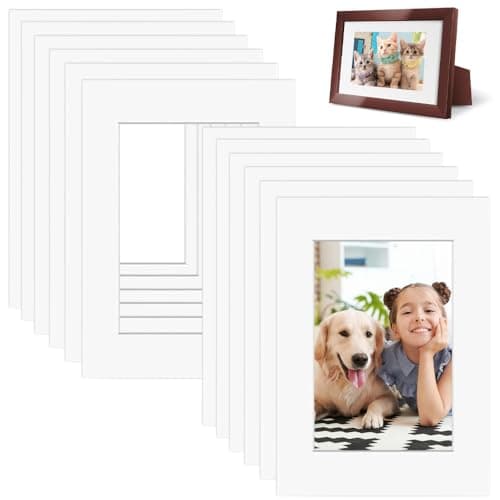 Image of ADERTOS Picture Mounts, 12 PCS A3 White Picture Photo Mounts Mats Square Photo Frames Mounts Picture Frame Mat Board A3 Mount for A4 Picture Image Display Artwork or Paintings - Acid Free