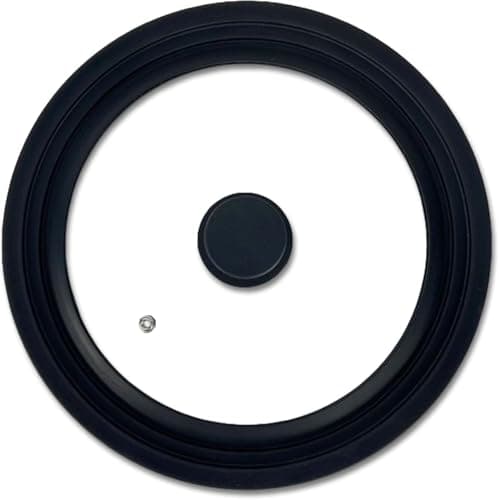 Image of Homatz Universal Pots Pans Lid Fit for 26cm, 28cm, 30cm Cookware, Tempered Glass Lid - Cooking Pots Saucepan Frying Pan & Skillets Cover - Heat Resistant Silicon Rim & Knob (26/28/30 cm)