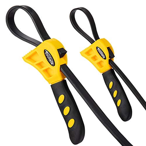 Image of Toolwiz Rubber Strap Wrench Set for Pipes Below 6" (150mm) & 4" (100mm) – Reinforced Adjustable Wrench for Plumbing, Jar Opening, and Light DIY Tasks