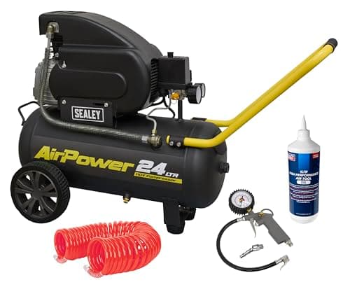 Image of Sealey Direct Drive Air Compressor, 24L, 2hp 110V, Site Combo - SAC2420E110VSC