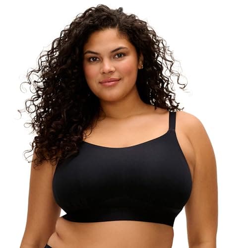 Image of Elomi Women's Downtime Wireless Bralette, Black, 34H US