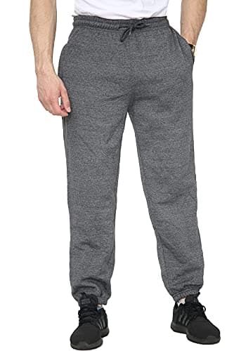Image of SKYTEX UK Mens Fleece Jogging Bottoms S-6XL (L, Charcoal)