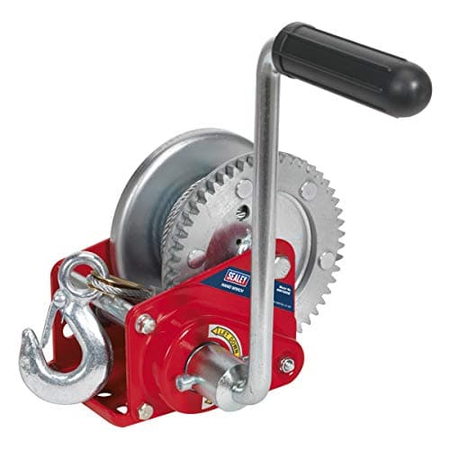 Image of Sealey Gwc1200B Geared Hand Winch with Brake and Cable 540Kg Capacity