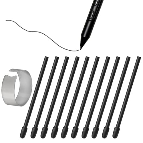 Image of SUEEWE 10 Pcs Tips Nibs for WACOM Pro Pen 3, 2025 Tablet Intuos Pro M/S/L & Cintiq 16/2424 Touch & DTH135/172 & MovinkPad 11"/13,3", Black