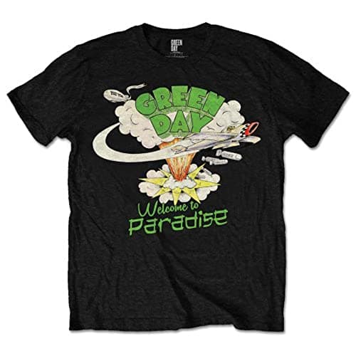 Image of Green Day Men's Welcome to Paradise Short Sleeve T-Shirt, Black, X-Large