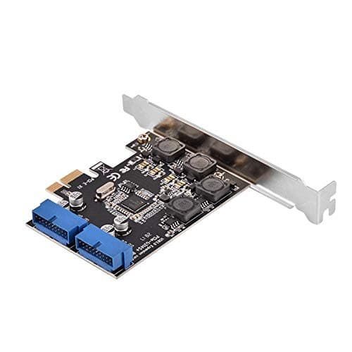 Image of 2 Port USB 3.0 PCIE Internal Card, PCI Express Expansion Card up to 5Gbps Chipset 19 Pin USB 3.0 Card Adapter with Low Profile