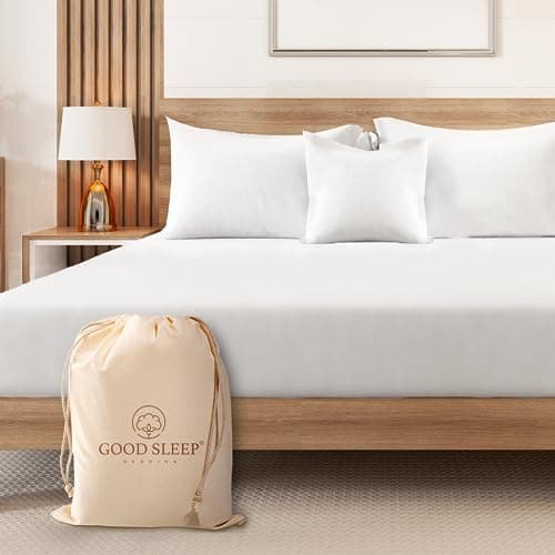 Image of Luxury 100% Egyptian Cotton Fitted Sheet - Soft Sateen Weave, 1000 TC, 41cm/16" Deep, King Size, White