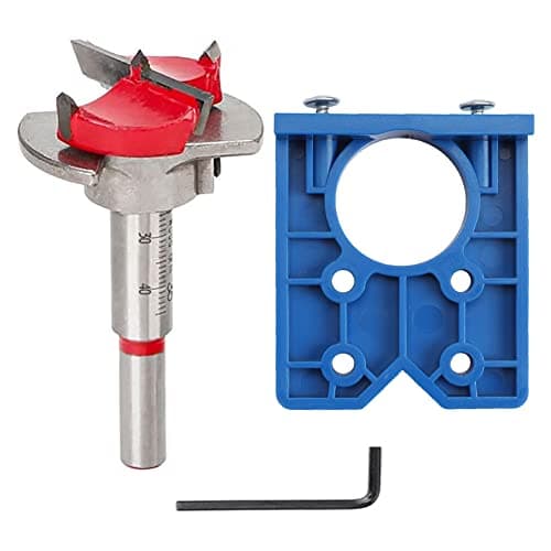Image of Cymax Hinge Jig Set,35mm Concealed Hinge Jig Drill Guide Set Forstner Bits Hinge Hole Cutter for Door Kitchen Cabinet Hinge