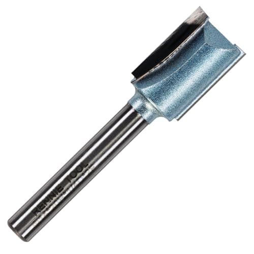 Image of Rennie Tools - 14mm Cutting Diameter x 20mm Flute x 1/4" Shank TCT Tipped 2 Flute Straight Router Cutter Bit. Compatible With Makita Bosch Trend Katsu Dewalt Router Etc. 14mm Router Bit
