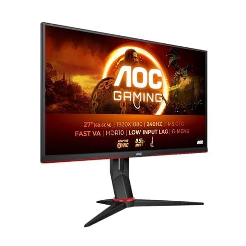 Image of AOC Gaming 27G2ZN3 - 27 Inch FHD Monitor, 280Hz, 0.5ms,Fast VA, HDR10, Height Adjust stand, Low Input Lag, Game Modes, FreeSync (1920 x 1080,300 cd/m2, HDMI 2.0 / DP 1.4)