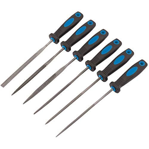 Image of Draper 83480 Soft Grip Needle File 6 Piece Set, Blue, 150 mm