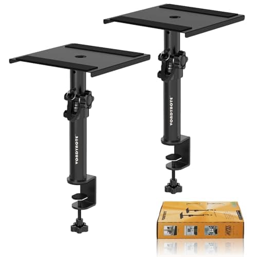 Image of Vondynote Set of 2 Desktop Clamp Speaker Stands Short Studio Monitor Stands Height Adjustable