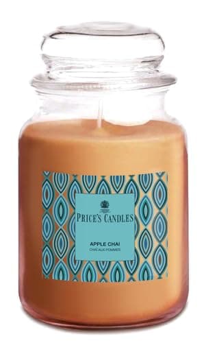Image of Price’s Candles Apple Chai Scented Candle – Large Glass Jar, Up to 130 Hours Long Burn Time, Warm Spiced Home Fragrance