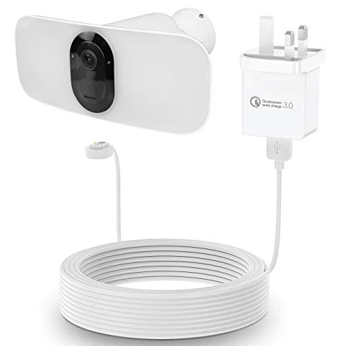 Image of HOLACA Power Adapter for Arlo Pro 3 Floodlight with 30ft/9m Magnetic Charging Cable + Power Adapter Continuously Charging Your Arlo Pro 3 Floodlight Camera
