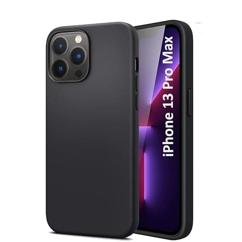 Image of Cyber-Tech Liquid Silicone Case Compatible with iPhone 13 Pro Max (6.7 inch), Premium Silicone Case, Full Protection Cover –Black