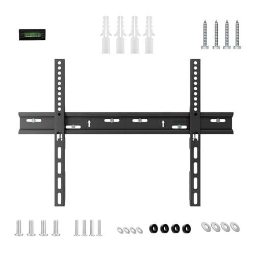 Image of UNHO Ultra Slim TV Wall Mount Bracket for 30–72 Inch TVs, Low Profile 18mm from Wall, Heavy Duty Steel TV Mount up to 50kg, Max VESA 600x400