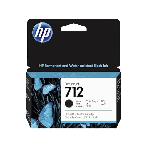 Image of HP 712 3ED70A Black 38-ml Genuine Ink Cartridge with Original Ink, for DesignJet T650, T630, T250, T230 & Studio Large Format Plotter Printers 713 DesignJet Printhead
