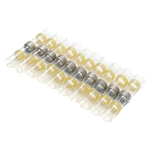 Image of UKCable-Ties 10x Waterproof Solder Seal Heat Shrink Butt Wire Connector Terminal (Yellow)