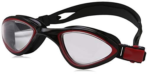 Image of Aqua Speed Men Flex Monoblock Swim Goggles - Black/Red/Clear Lens, One size