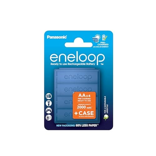 Image of eneloop AA/Mignon Ni-MH battery (4-pack, blue case), rechargeable battery, NEW upgraded min. capacity 2000 mAh