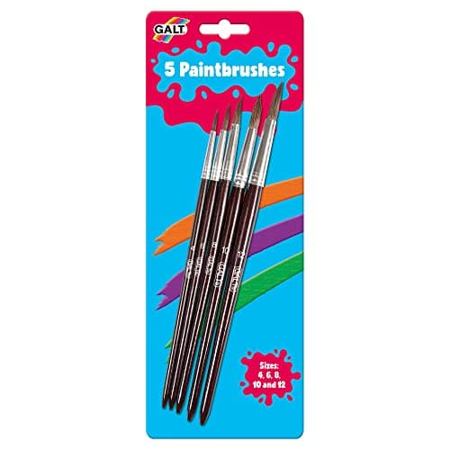 Image of Galt Toys, Five Paint Brushes, Childrens Paint Brushes, Ages 6 Years Plus