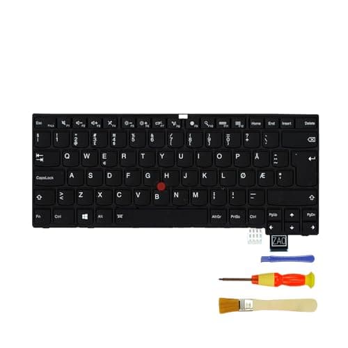 Image of Norsk/Norwegian Layout Replacement Keyboard with Backlight,Trackpoint,Installation Tools for Lenovo Thinkpad T460s T470s
