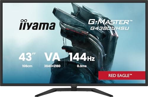 Image of iiyama G-Master G4380UHSU-B2 43 inch VA, 144Hz, 0.3ms (MPRT), 4K UHD, FreeSync Premium, 2 x HDMI 2.1/DP/USB/USB-C (7.5W), 2 x 7W Speakers, Remote Control
