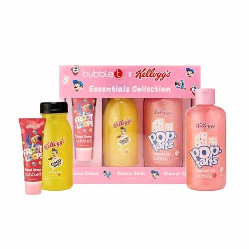 Image of Bubble T Cosmetics Bath Collection Kellogg’s – Shower Gel, Bath Milk & Hand Cream Gift Set – Moisturizing & Nourishing Skincare for Women, Teens & Self-Care