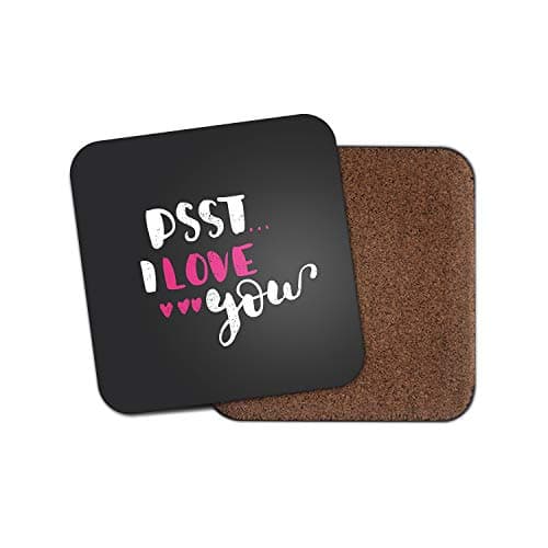 Image of 1 x Cute I Love You Coaster - Girlfriend Wife Wedding Family Girls Funny #19057