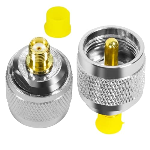 Image of Fohevers 2 Pcs UHF PL259 Male to SMA Female Adapter RF Coaxial Antenna Connector for TV Wireless LAN Devices Wi-Fi Radios External Aerial RG58 Cable