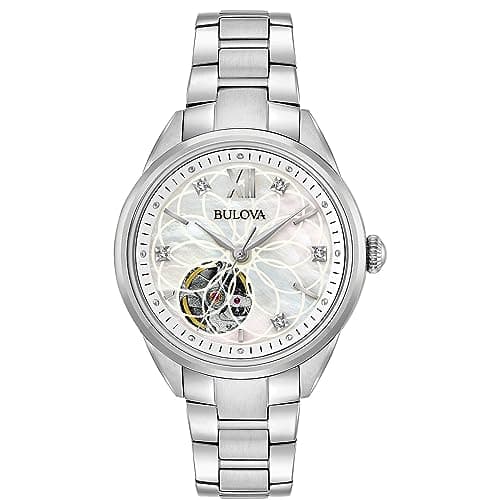 Image of Bulova Women's Analogue Mechanical Watch with Stainless Steel Strap 96P181