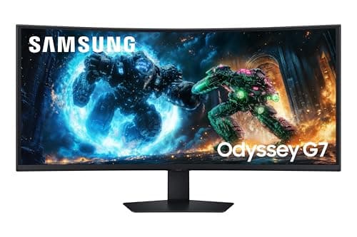 Image of Samsung Odyssey G7 LS40FG756EUXXU 40" Curved Ultrawide 5K2K WUHD Gaming Monitor - 180Hz, 1ms, 5120x2160 UltraHD, 1000R, HDMI 2.1, Displayport, USB, Height Adjust
