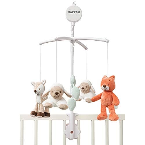 Image of Nattou Musical Mobile, Fanny and Oscar, La-Le-Lu Melody, 48 x 7 x 15 cm, White/Beige/Orange, 296236