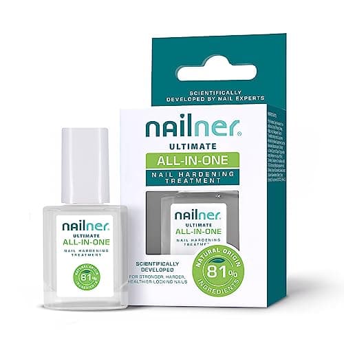 Image of Nailner Ultimate All-in-One Nail Hardening Treatment – Nail Polish Strengthener – Clear Nail Varnish – Nail Strengthener for Damaged Nails – For Stronger, Harder, Healthier-Looking Nails – 10ml