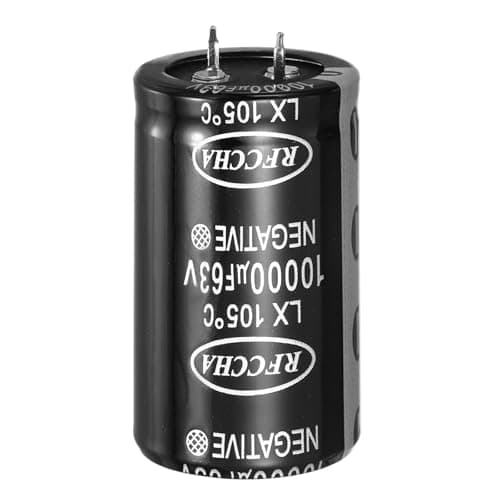 Image of sourcing map 63V 10000uF Snap in Electrolytic Capacitor, 2 Pin Audio Amplifier Aluminum Electrolytic Capacitor for Filter Audio Smart Home Appliances Electronic Component(Black,51.5x30mm)