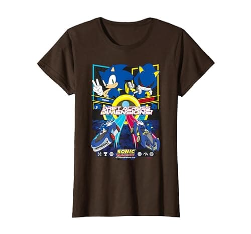 Image of Sonic The Hedgehog: CrossWorlds T-Shirt, Women, Brown, Medium