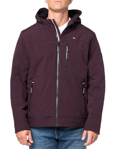 Image of Tommy Hilfiger Men's Soft Shell Sherpa Lined Performance Jacket, Port, L