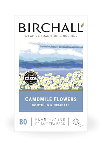 Image of Birchall Tea Bags, Camomile Tea Gift Set, Caffeine Free Tea Bursting with Full Flavour, Perfect 80 Plant-Based Prism Tea Bags