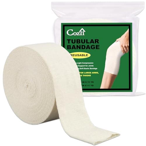 Image of Elastic Tubular Support Bandage, Stockinette Tubing for Arm, Legs, Knees, Compression Tube Bandage Roll for Tissue Support 3" x 11 yd (7.5cm x 10m)