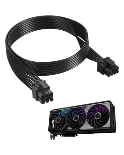 Image of 6 Pin EPS to 6+2 Pin PCIe Power Cable Pins Male to Male 10A Rating 78cm With Premium Tinned Copper Core for Reliable Power Delivery for Corsair/Thermaltake/ARESGAME PSUs Modular GPU