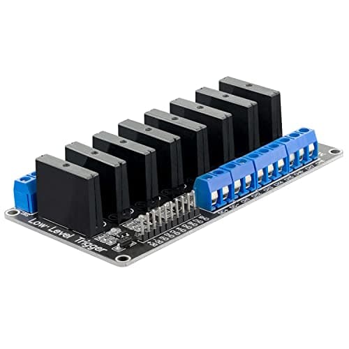 Image of AZDelivery 8 Channel Relay Module 5V DC Solid State Relay Low Level Trigger Power Switch Relay Board compatible with Arduino and Raspberry Pi including eBook