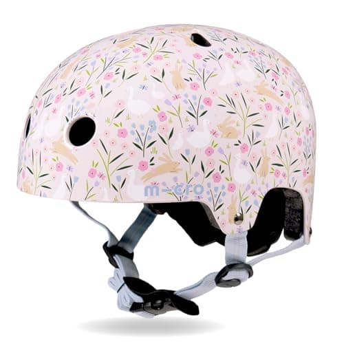 Image of Micro Scooters | Bike/Scooter Printed Deluxe Children's Helmet | Cycling Accessories | Adjustable Headwear | Boys & Girls | 48-54cm | Flora & Fauna