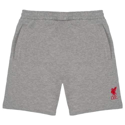 Image of Liverpool FC Official Football Gift Mens Fleece Jogger Shorts Grey XXL