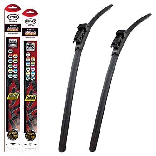 Image of Fits Mercedes A Class 2004-2012 Heyner Germany Aero Flat Windscreen Wiper Blades Replacement Front Set 26"24" PT HSF2624PT