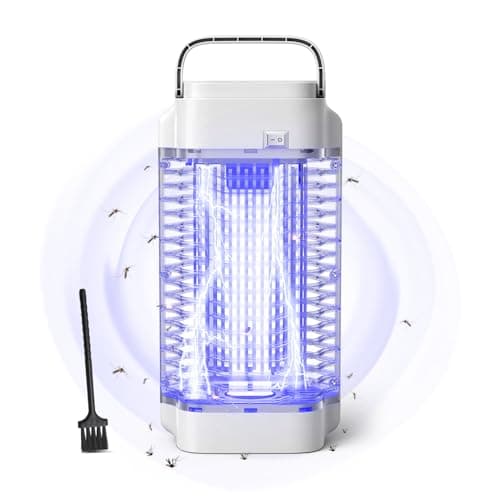 Image of Bug Zapper, 4200V 18W UV Insect Pest Fly Killer, Electric Mosquito Zapper for Indoor and Outdoor, Waterproof Mosquito Killer Lamp for Flying Insect Control Lamp, Outdoor & Indoor Fly Zapper(White)