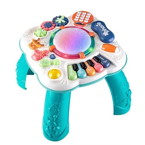 Image of Cemirk Baby Activity Table, Baby Musical Toys 6-12 Months, Activity Center for 1 2 3 Years Old (Size:30 * 30 * 30cm)