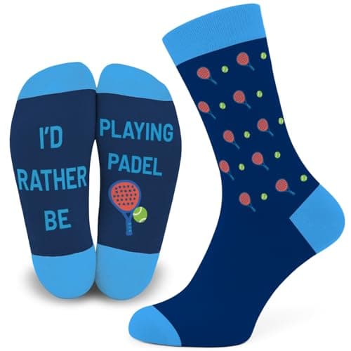 Image of SC Products I'd Rather Be Funny Socks Padel Accessories | Size 6-12 Cotton Novelty Socks Padel Gifts for Men | Sports Gifts for Men Stocking Fillers | Christmas Secret Santa Gift for Him